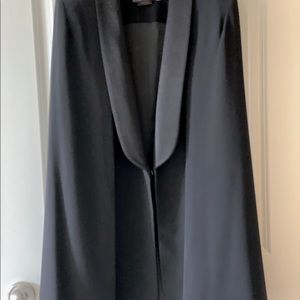 crepe cape blazer